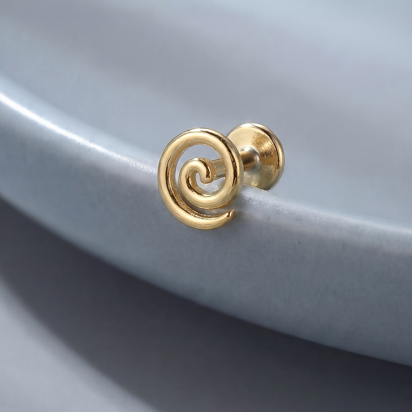 Women's 925 Silver Spiral Stud Earrings — Minimalist Fine Jewellery